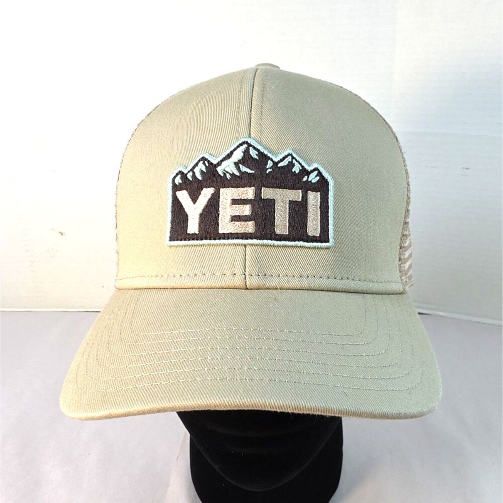 NWOT YETI Trucker Hat Treeline Forest Patch, Color Tan Khaki Light Brown